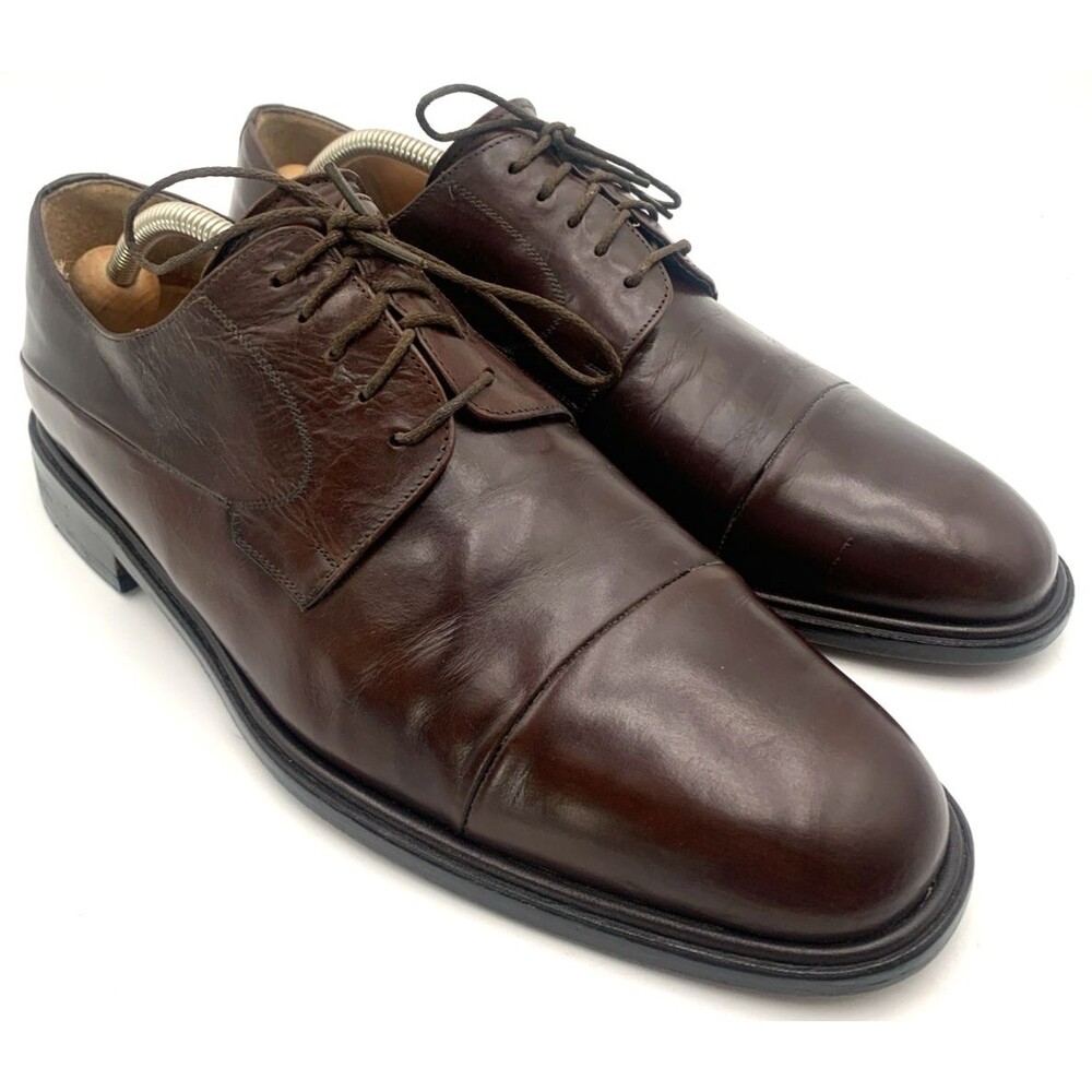 Mezlan Piazza Men's Brown Leather Cap-Toe Derby/Oxford US 11.5 M  Made in Spain